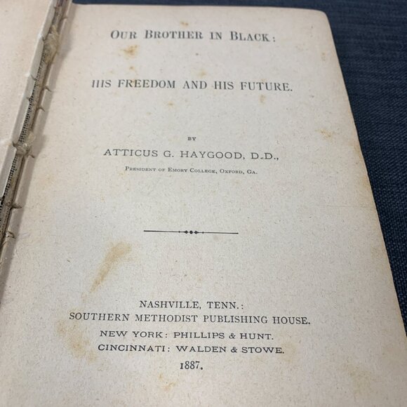 Our Brother in Black: His Freedom and His Future 1887 HAYGOOD, Atticus G. - Picture 8 of 16